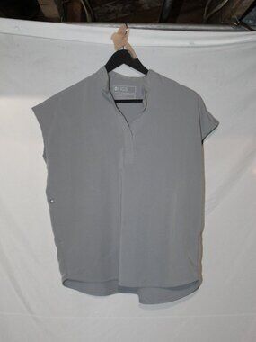 Figs Womens Cement Grey Rafaela Oversized Scrub Top